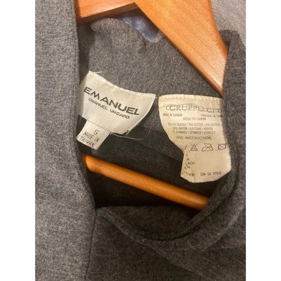 Emanuel Ungaro Grey Bodysuit Size Small